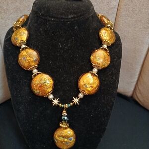 Elegant Gold Beaded Necklace
